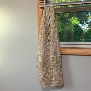 Hello Molly Boutique Gold Glitter Bodycon Dress - size 6